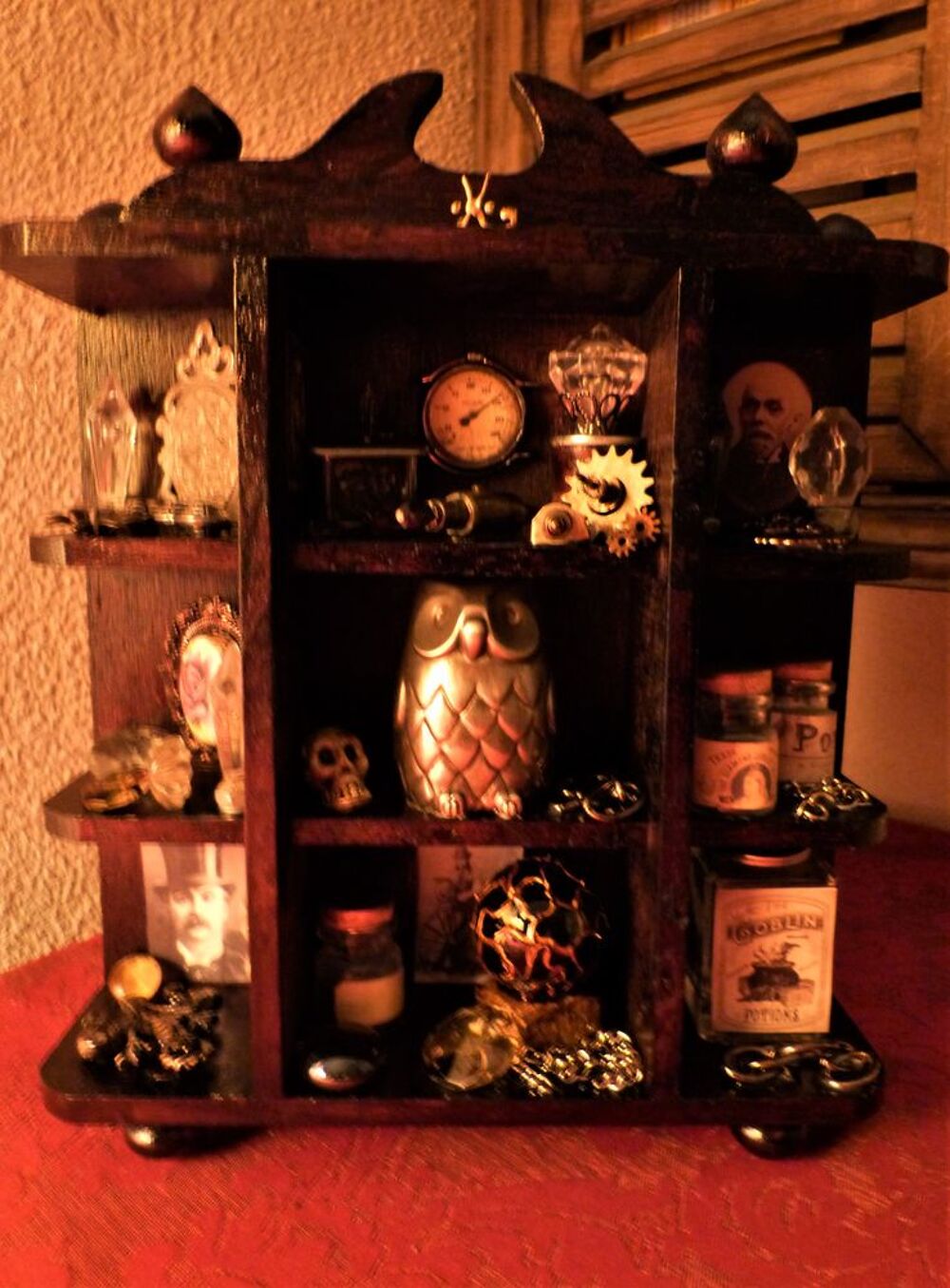 Mini Cabinet Curiosit&eacute;s&quot;SWEET POCKET CABINET&quot;Cr&eacute;a. Steampunk Dcoration