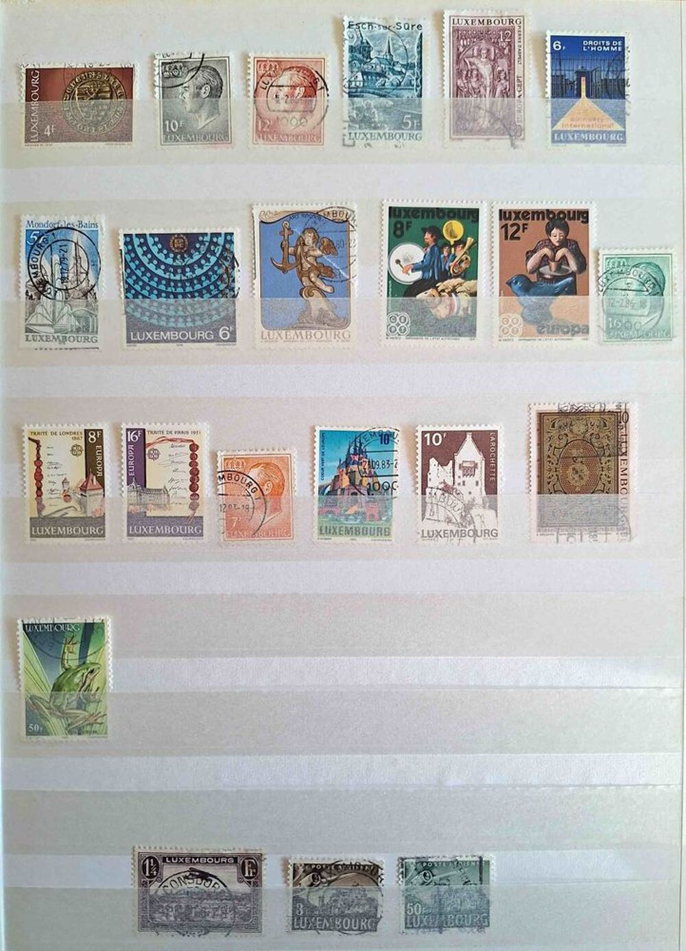 S&eacute;rie de timbres de collection du Luxembourg 