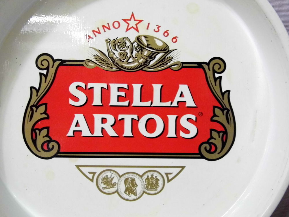 Plateau publicitaire STELLA ARTOIS caf&eacute; biere bistrot vintage 