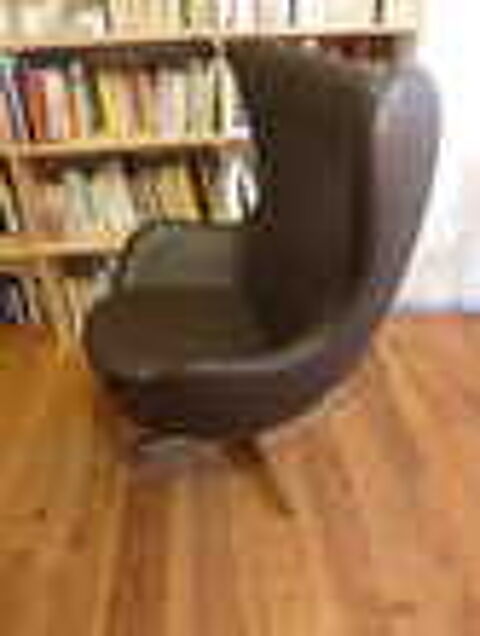 fauteuil en cuir type Egg chair Meubles