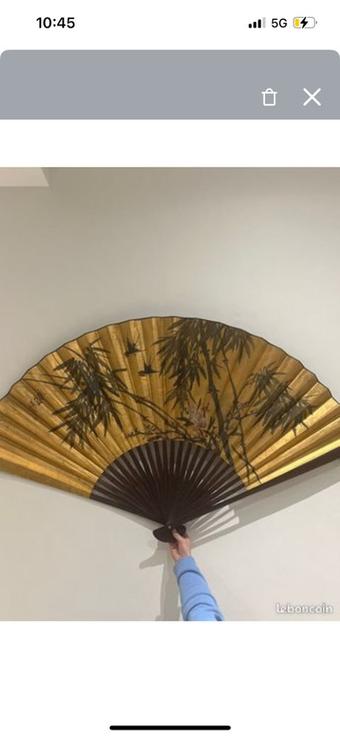 Grand eventail dcoratif mural 156 cm de large 40 Damville (27)