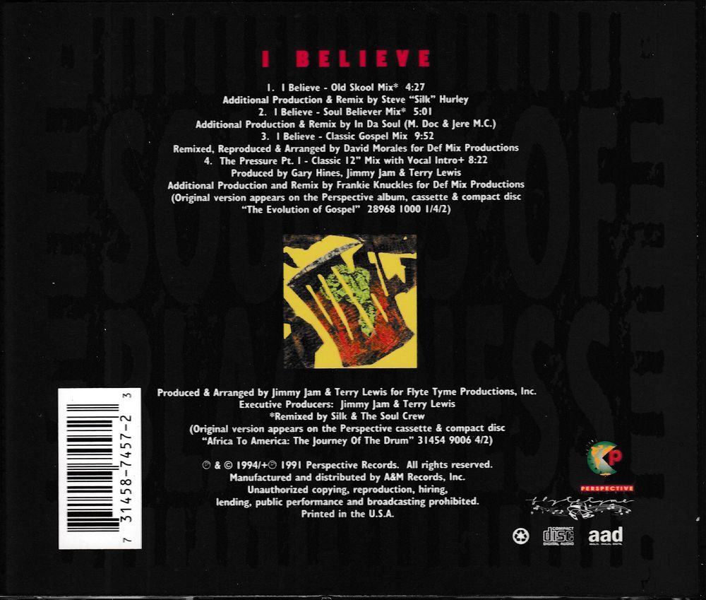 CD Sounds Of Blackness - I Believe (Import U.S.) CD et vinyles