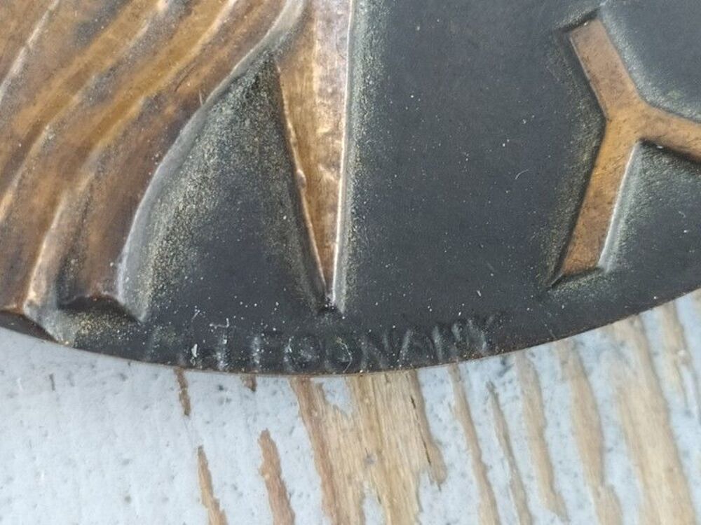 M&eacute;daille Bronze Ville de Vichy Sculpteur Max Leognany.
