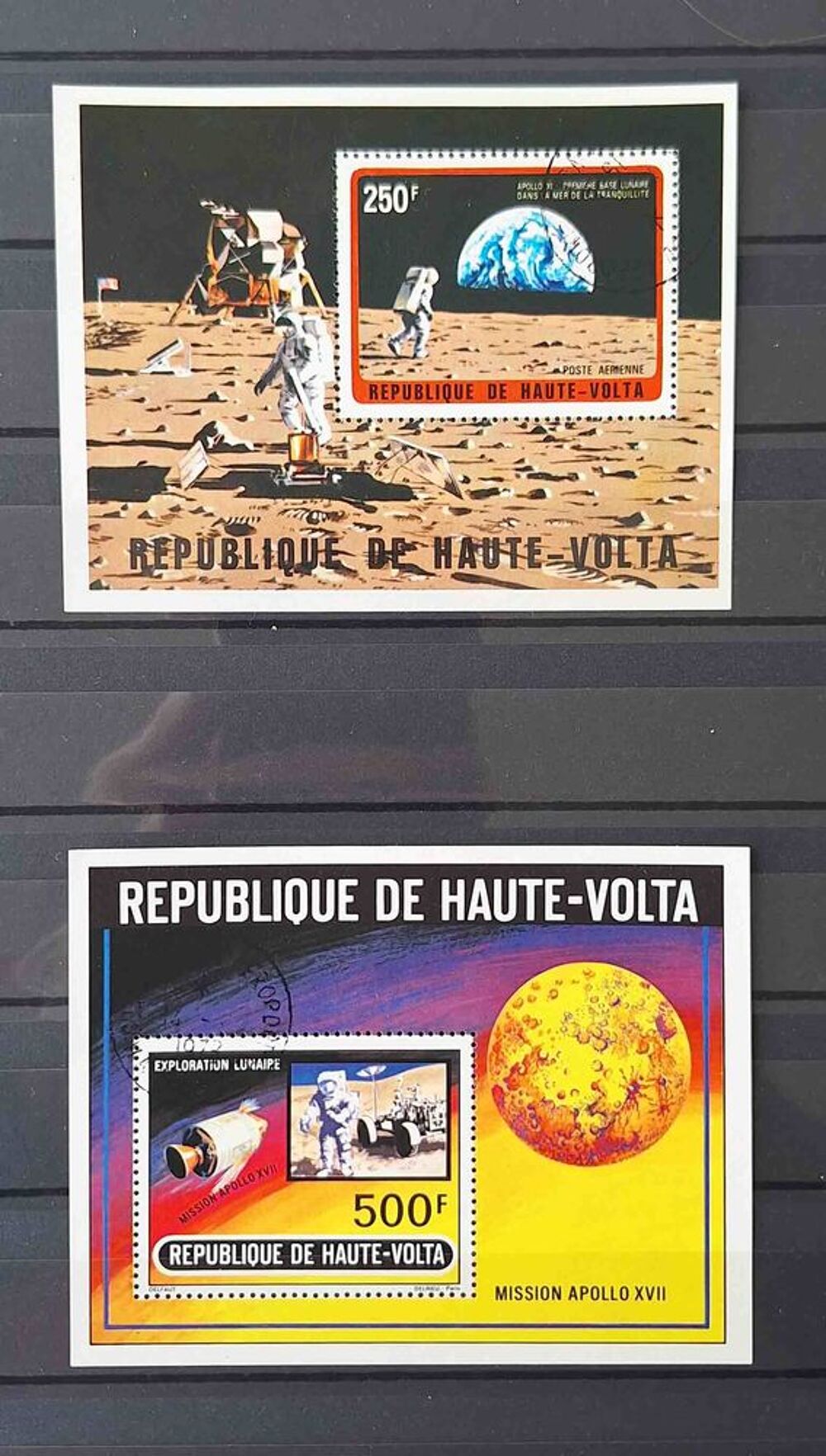 S&eacute;rie de timbres de collection de Haute-Volta bis 