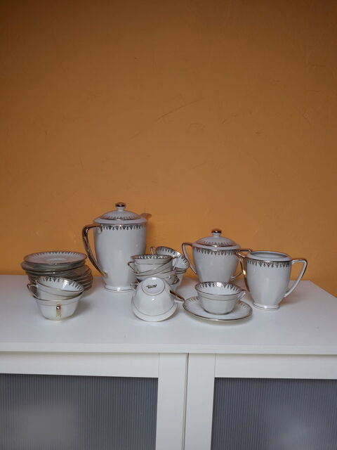 service � caf� Limoges vintage ann�e 1960 70 Canoh�s (66)
