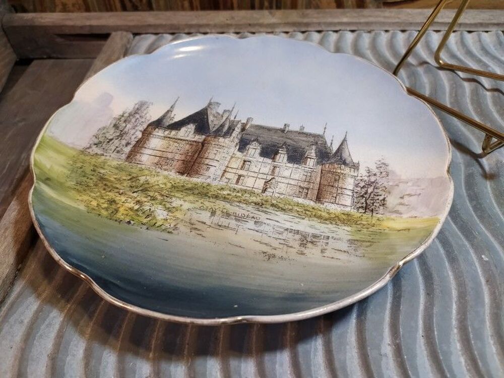 Ancienne Assiette D&eacute;corative Azay-Le-Rideau 