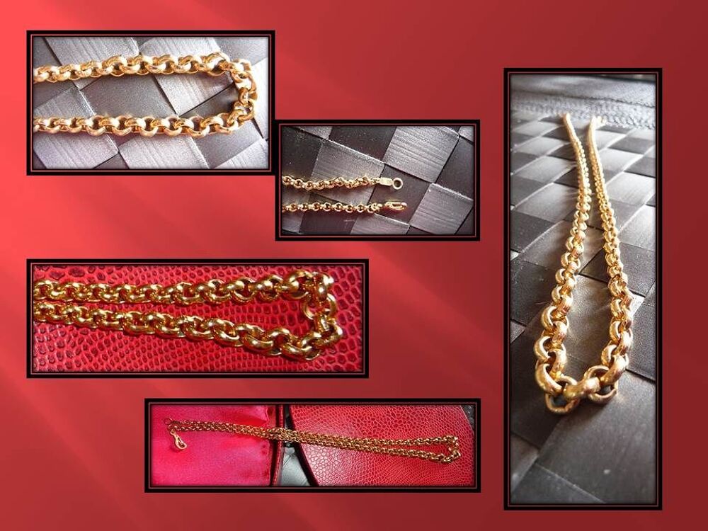Collier ras de cou plaqu&eacute; or Bijoux et montres