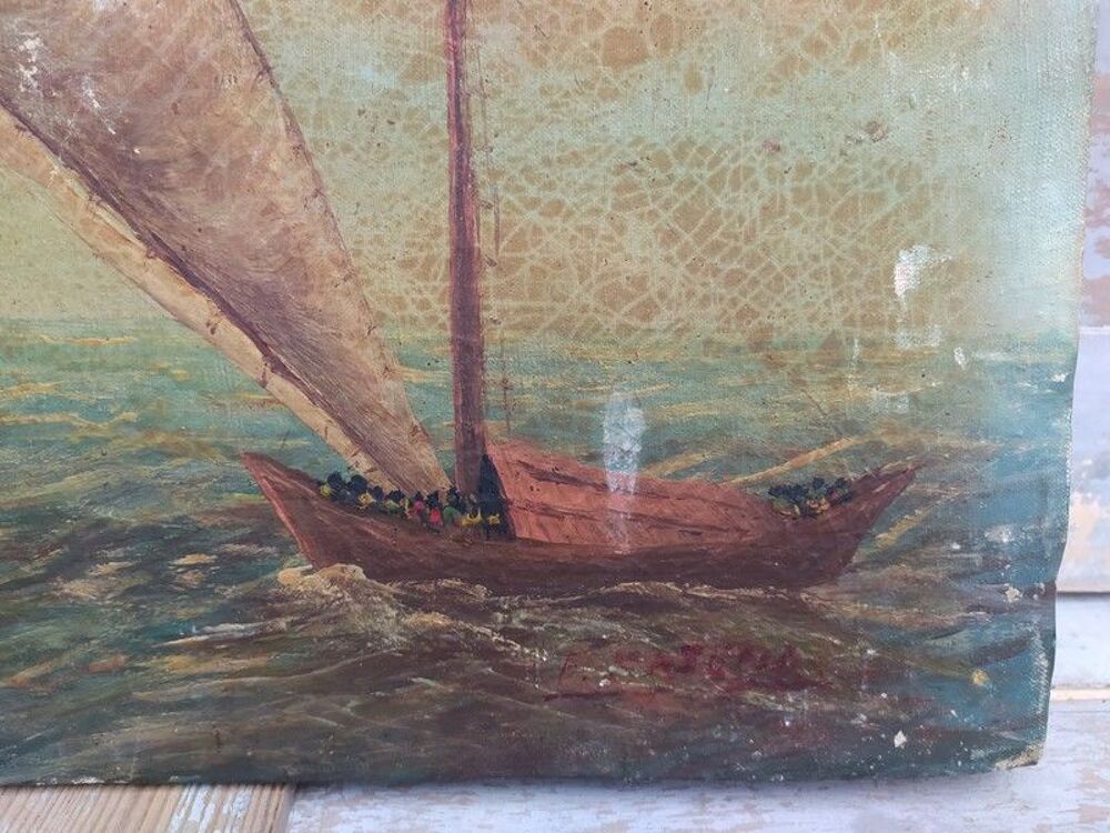 Tableau Marine Peintre Frederik Kasenda Indon&eacute;sie ca1930 