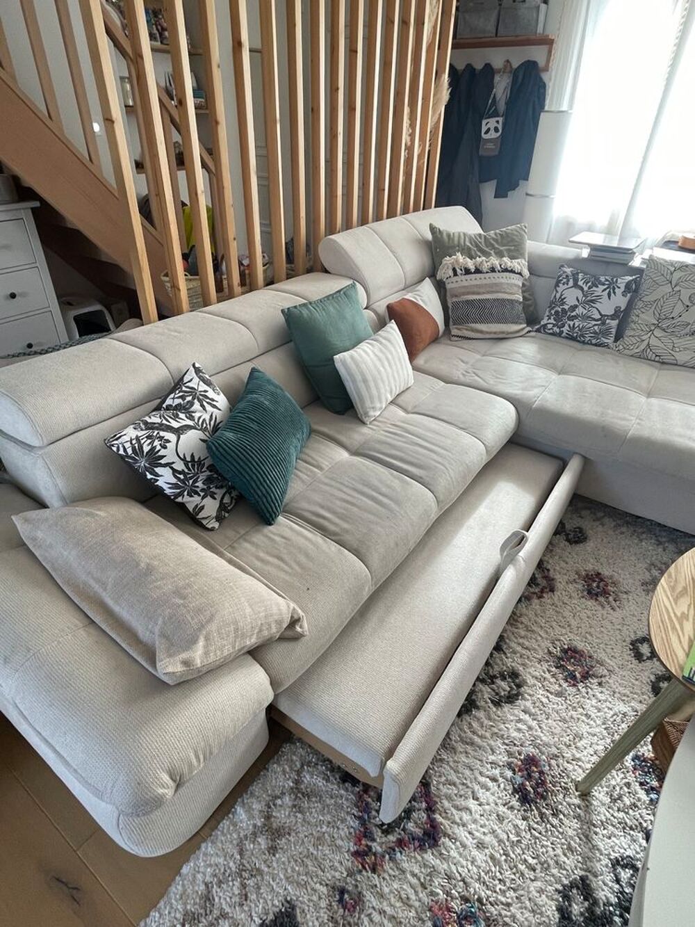 Canap&eacute; d'angle beige Meubles