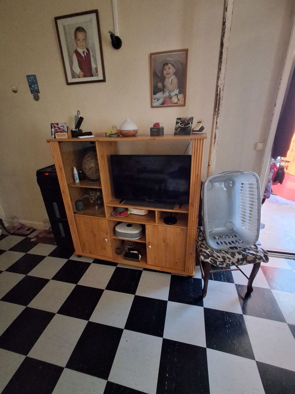 Meuble T&eacute;l&eacute;vision en Bois avec Rangements Meubles