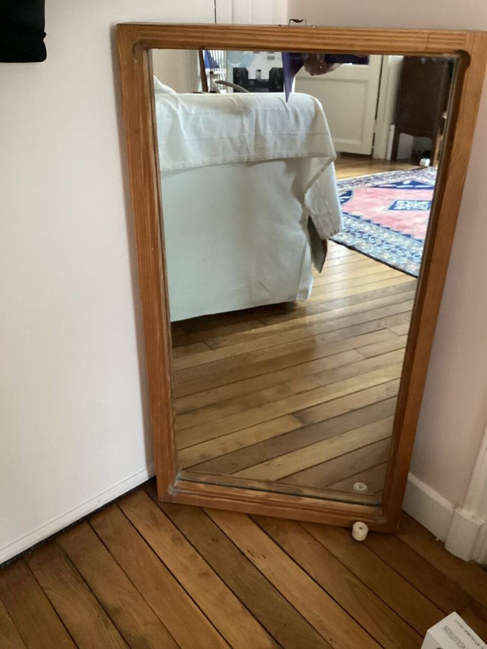 Magnifique miroir en bois &eacute;pais &agrave; la .. Meubles