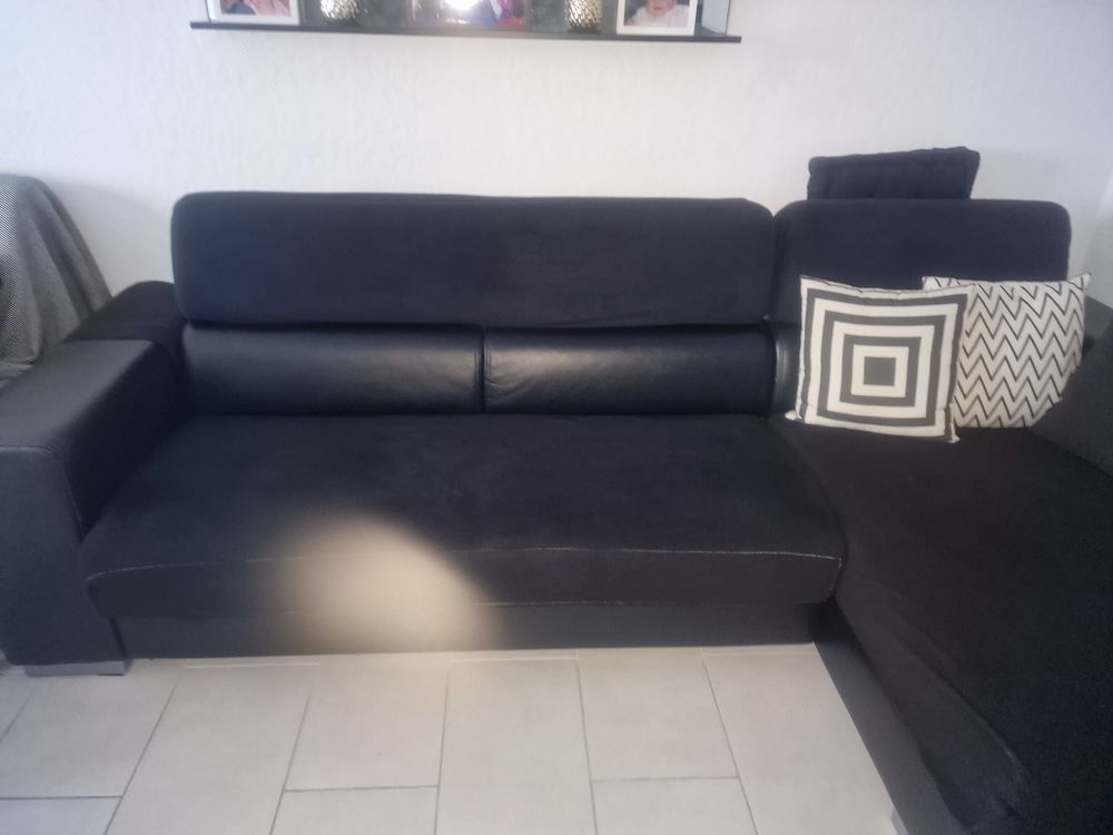 CANAPE CONVERTIBLE D ANGLE RAPIDO SIMILI CUIR Meubles
