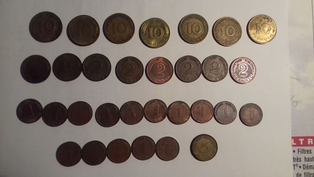 MONNAIES ALLEMAGNE 1949 &agrave; 1985 