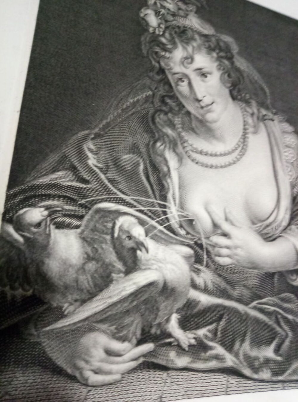 sublime gravure de grande calit&eacute; ancienne 19em 16,5 x 20,5 Décoration