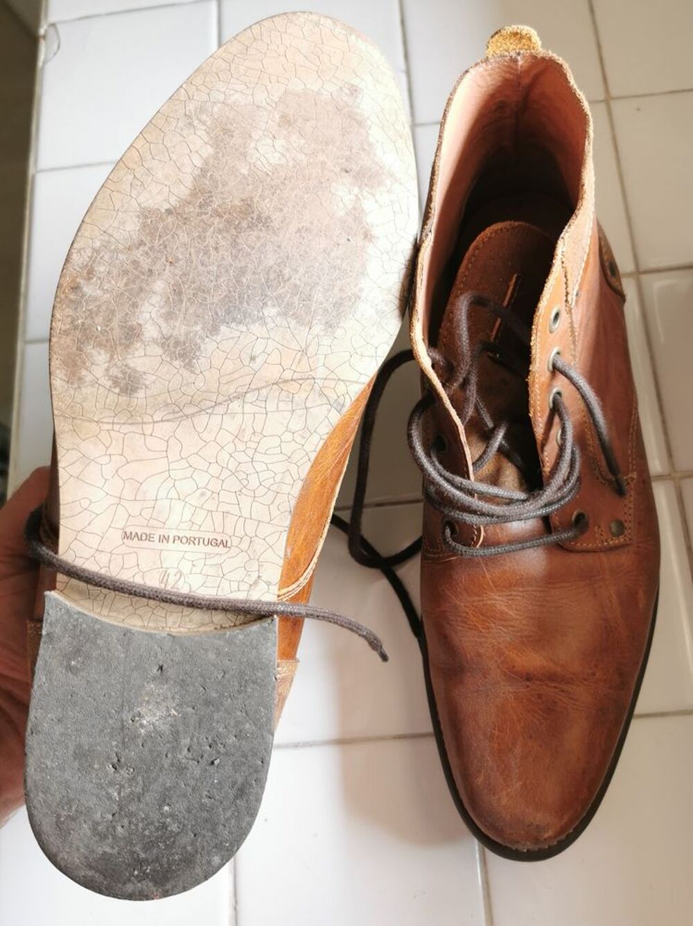 Bottines cuir marron Chaussures