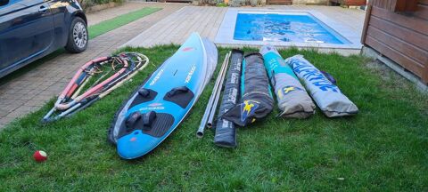 Planche  voile F2 XANTOS 2.95 + 3 VOILES + 4 WISHBONES 0 Vaujours (93)
