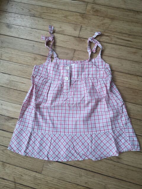 F (311) - 6 ans - Tee-shirt  bretelles vichy  O'Kids  2 Paris 13 (75)