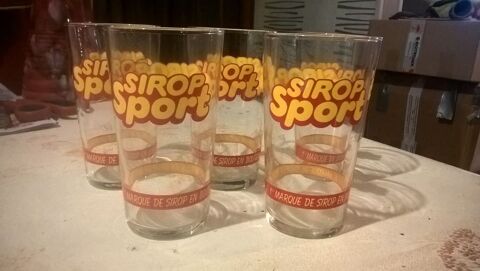 Anciens verres de bistrot SIROP SPORT. 8 Flers-en-Escrebieux (59)