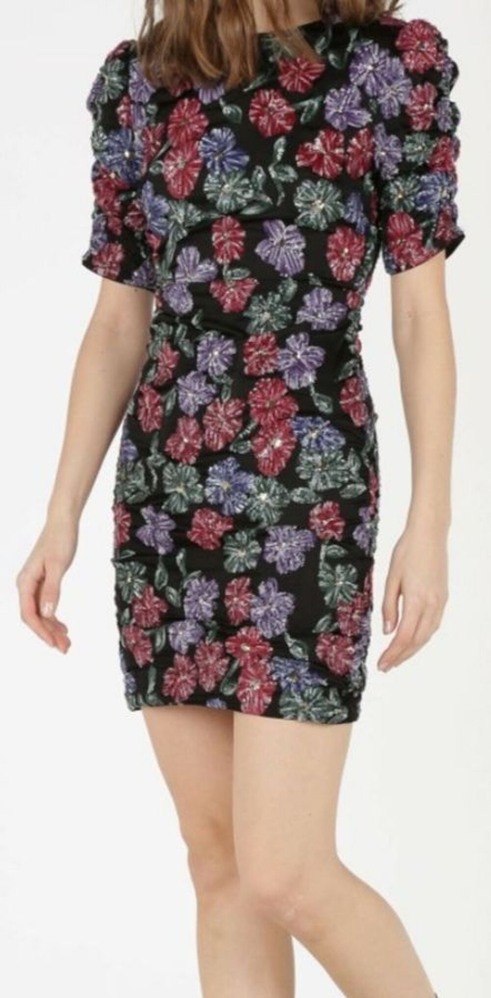 Robe cocktail, neuve, Maje, T2, noire brod&eacute;e au sequins Vêtements