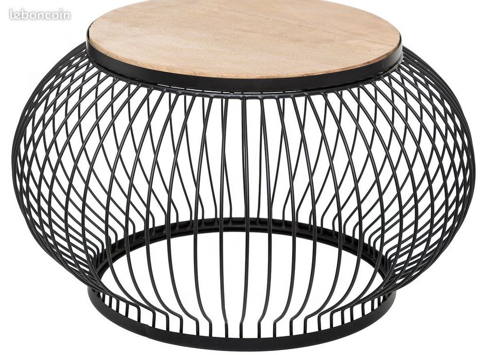Tables rondes gigognes "Esther" en Manguier Meubles
