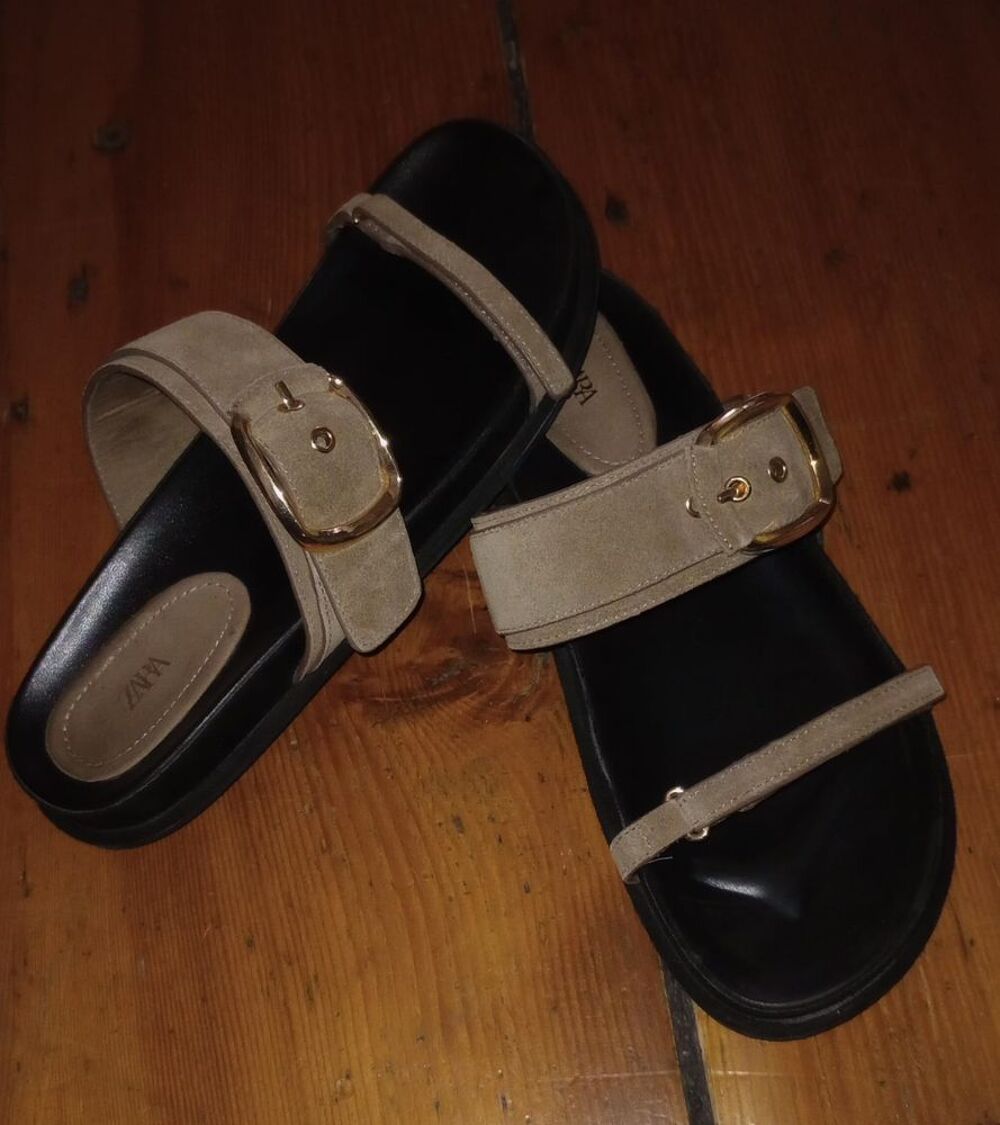 Sandal brune ZARA - Port&eacute;e 1x Chaussures