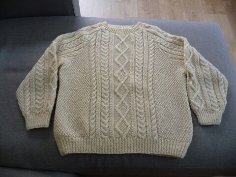 Pull irlandais en laine entirement ralis main 50 Celles-sur-Belle (79)