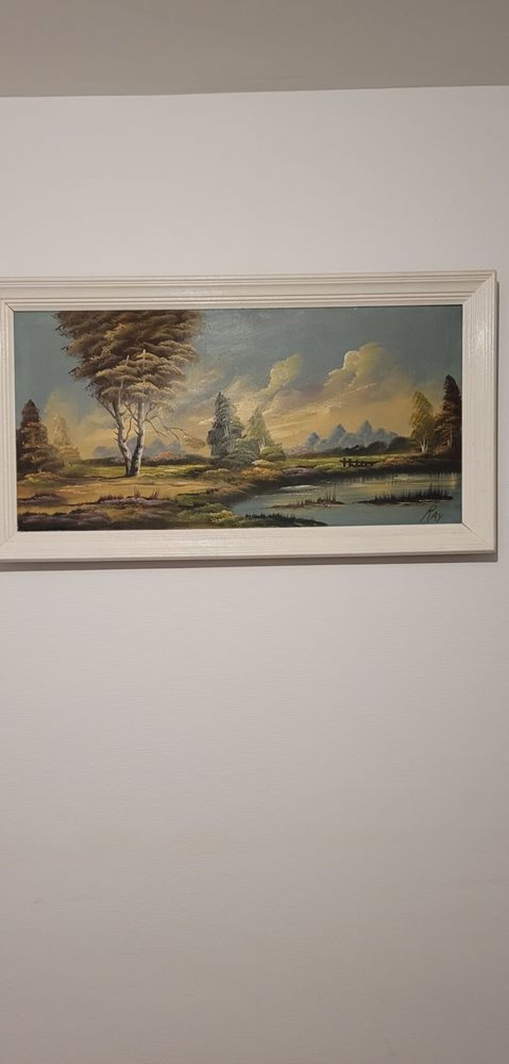 Peinture sign&eacute;e Ray avec le cadre Décoration