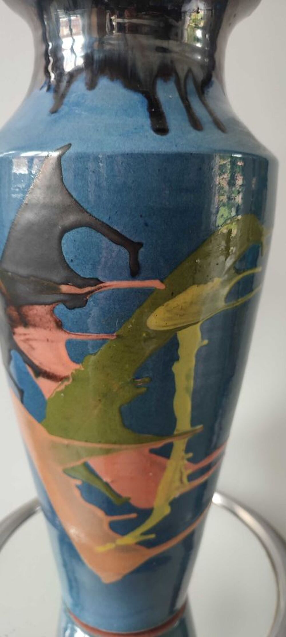 Grand vase c&eacute;ramique de 39 cm Atelier Thomas BUXO (1970) 