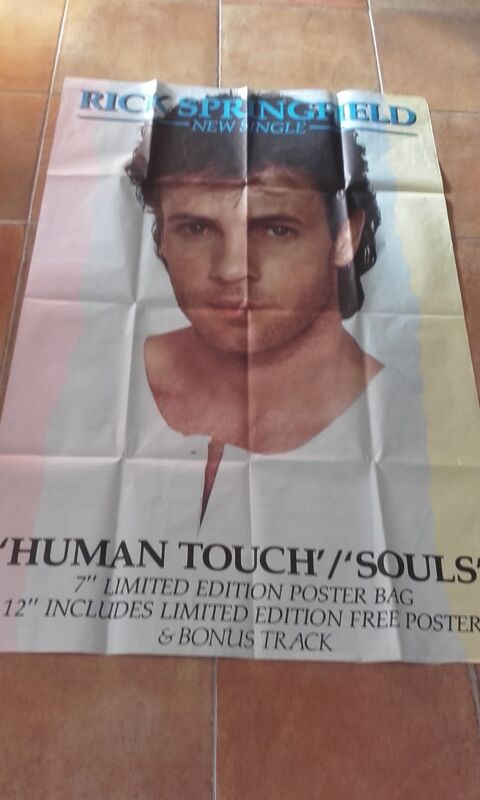 Rick Springfield : Affiche Originale UK  Human Touch  1983 20 Angers (49)