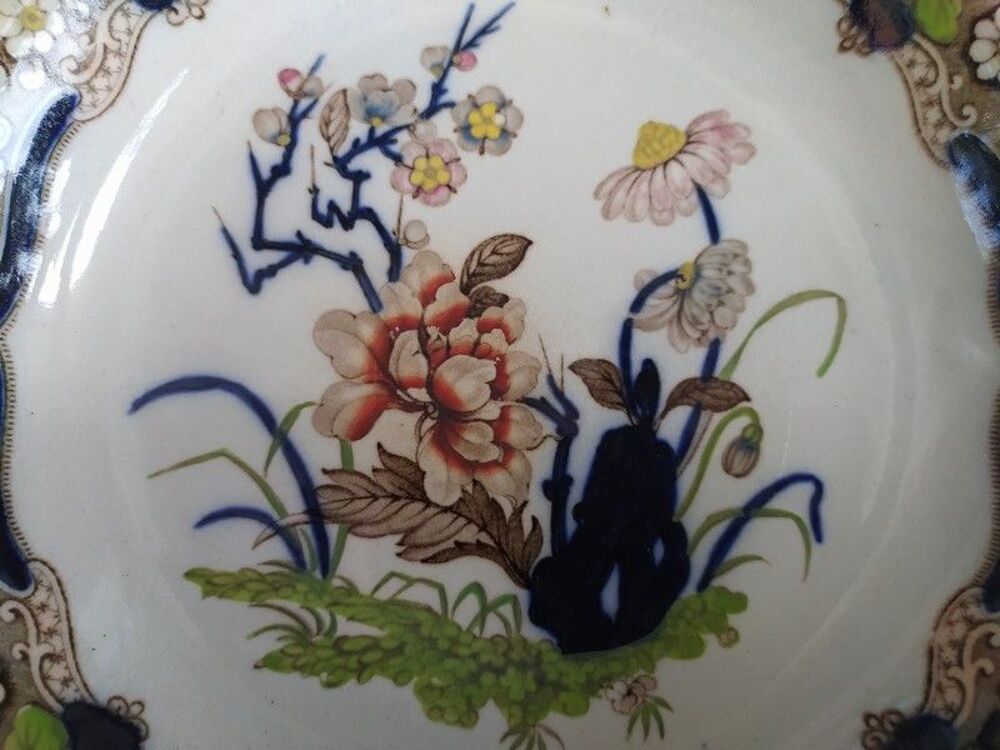 Assiettes Fa&iuml;ence Victorienne Japanese Minton et Hollins 