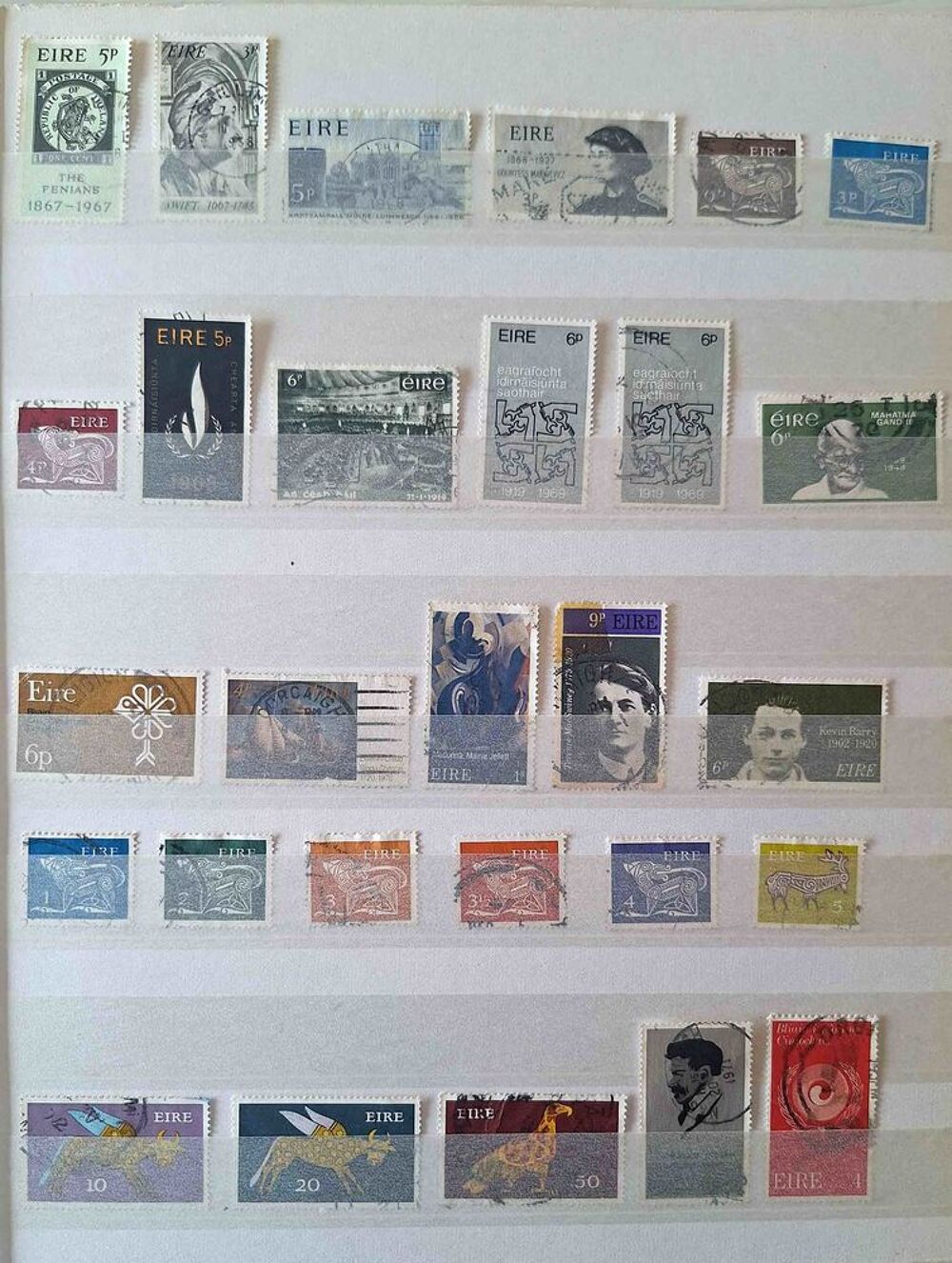 S&eacute;rie de timbres de collection d'Irlande 