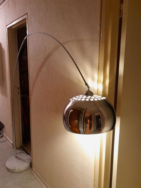 Lampadaire chrom� avec pied en marbre 150 Bordeaux (33)