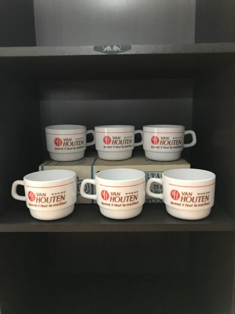 Lot 6 tasses chocolat ou café Van Houten 18 Bischwiller (67)
