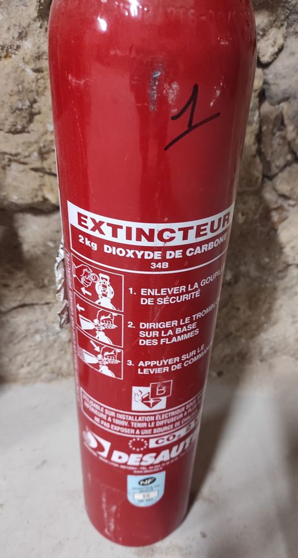 Extincteur CO2 2 kg Bricolage