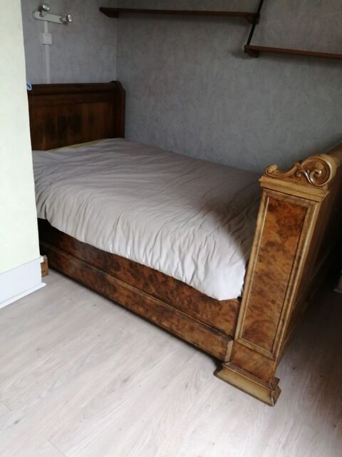 Lit bateau noyer 100 Fontainebleau (77)