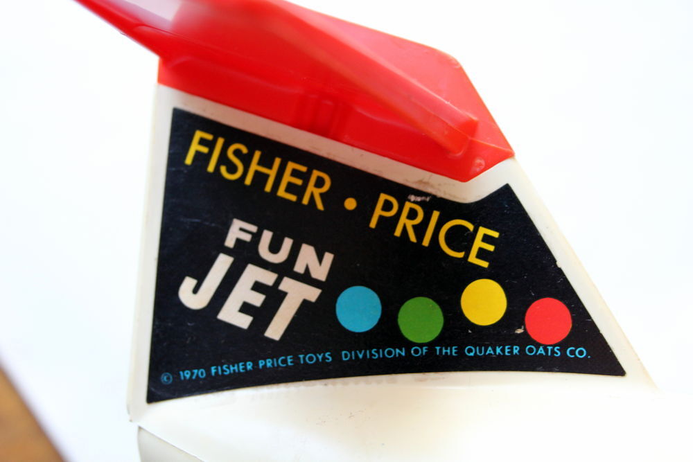 FISHER PRICE Vintage 1970 avion jouet &agrave; trainer Jeux / jouets