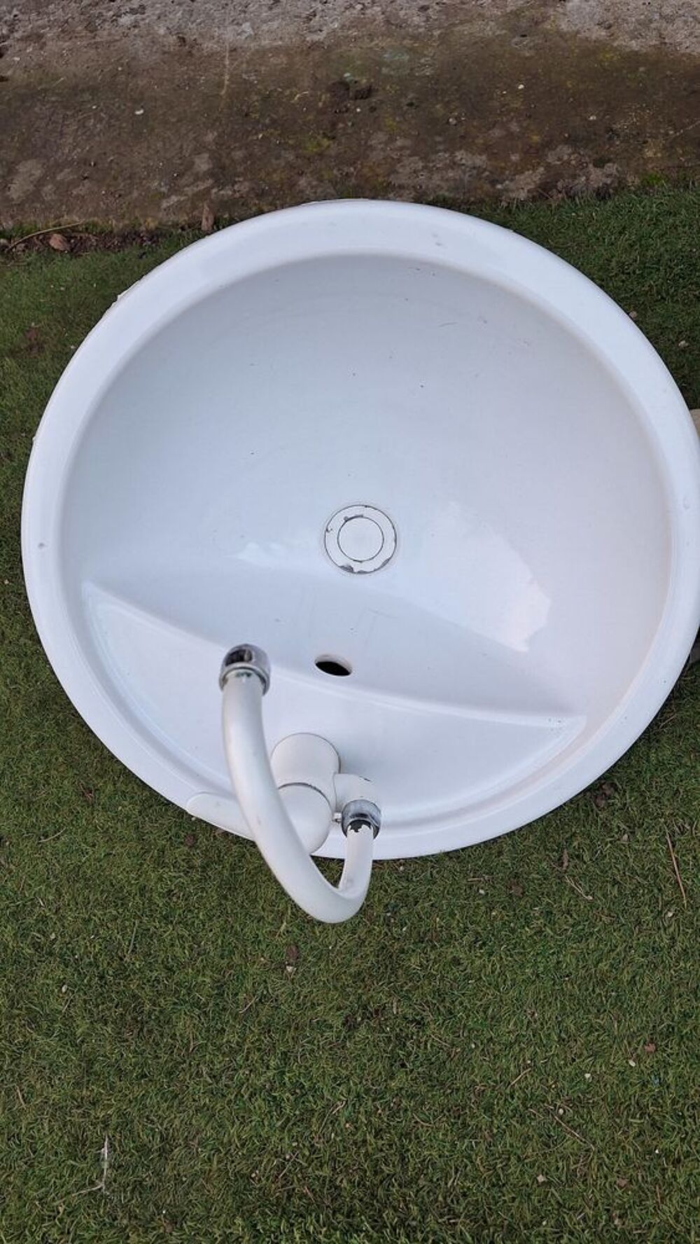 Vasques rondes lavabo 40 cm avec robinetterie Bricolage