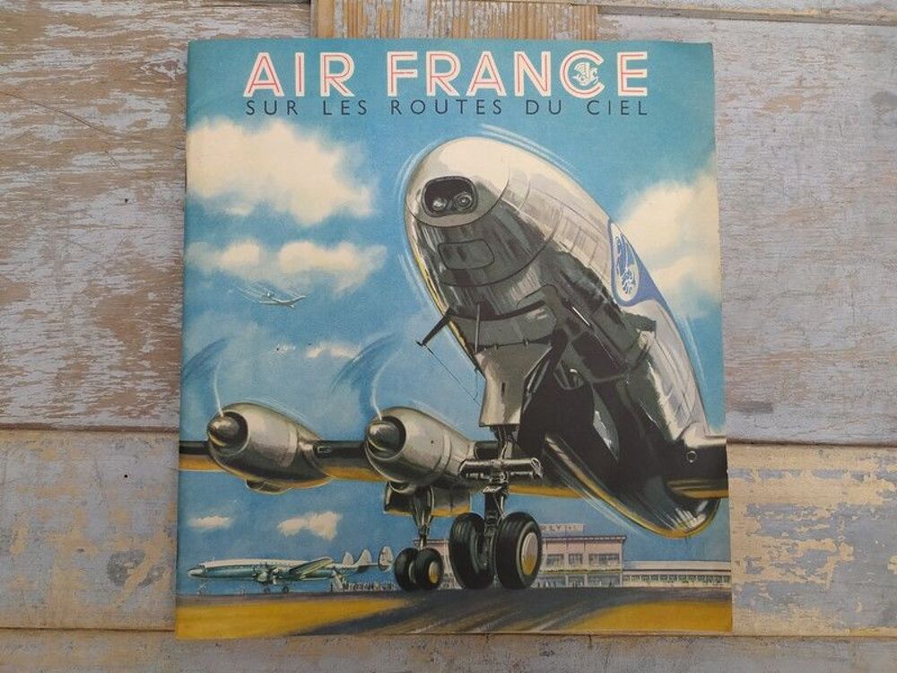 Brochure Air France sur les Routes du Ciel 1954
