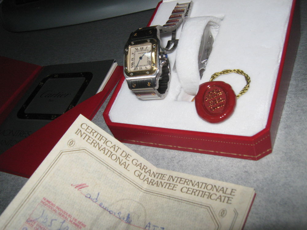 montre cartier femme galb&eacute;e or metal santos Bijoux et montres