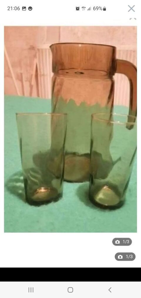 lot 1 carafe 2 verres 10 Bron (69)