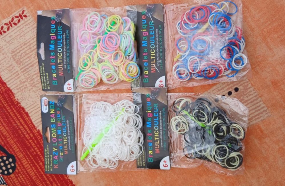 Lot n&deg;2 pour Fabriquer Bracelets Elastiques avec Clips, Etc. Jeux / jouets