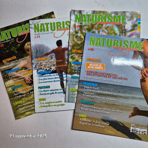 Lot de 4 revues naturisme magazine, comme neuves 19 Saumur (49)