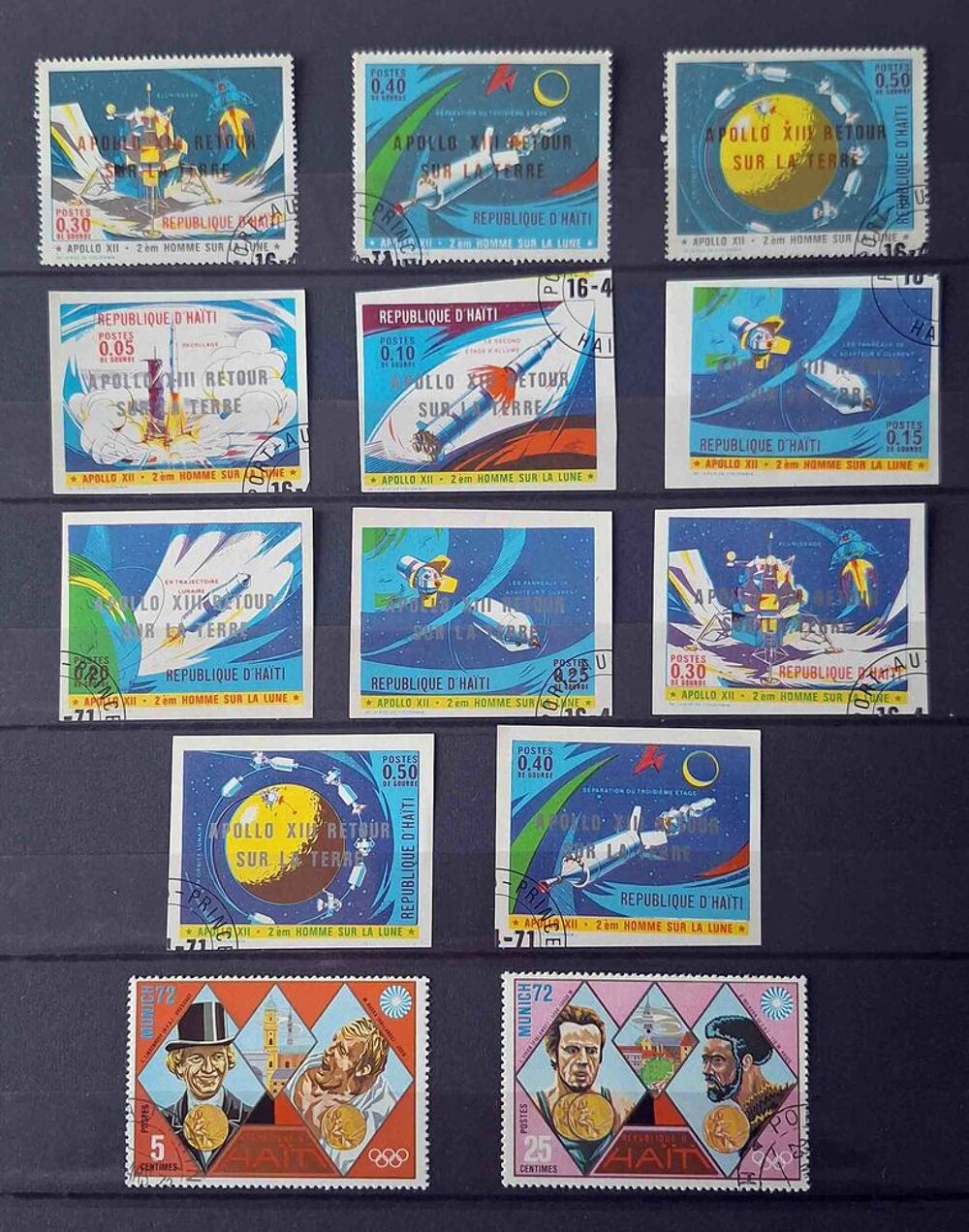 S&eacute;rie de timbres de collection d'Ha&iuml;ti 