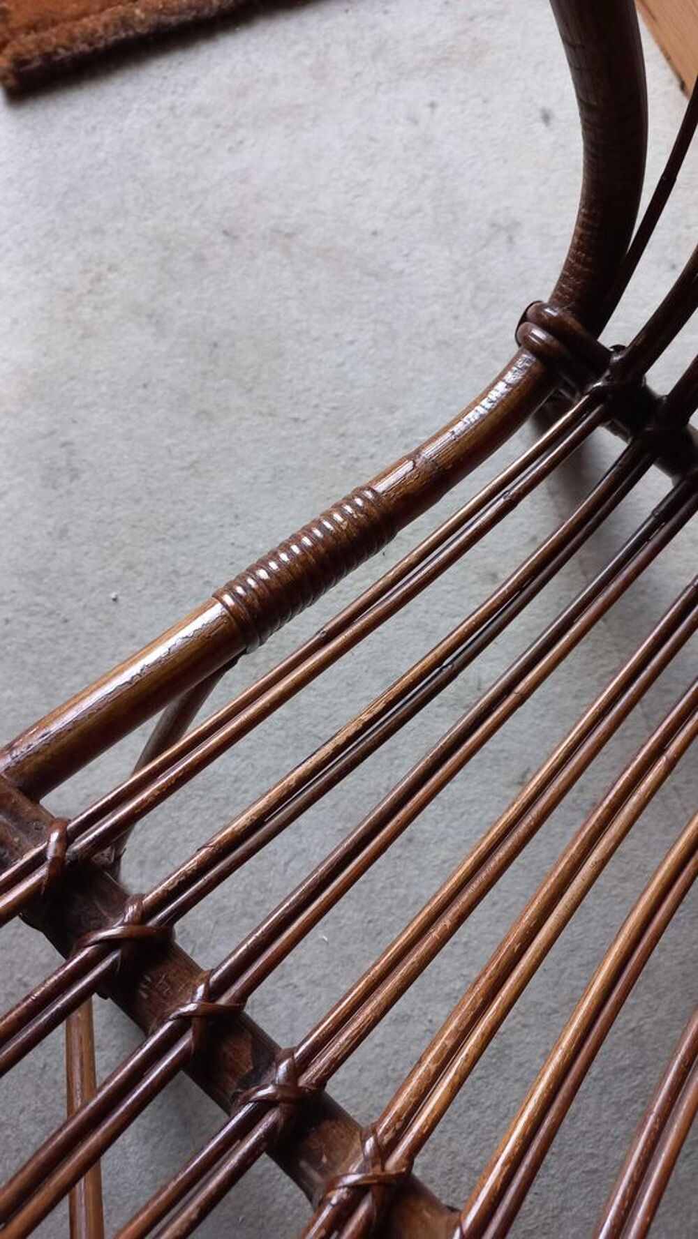 fauteuil en rotin vintage ann&eacute;es 80 Meubles