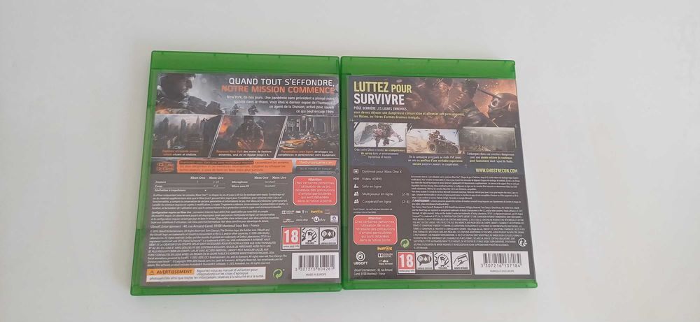 Lot Tom Clancy's The Division + Ghost Recon €" Xbox One €" Neuf Consoles et jeux vidéos