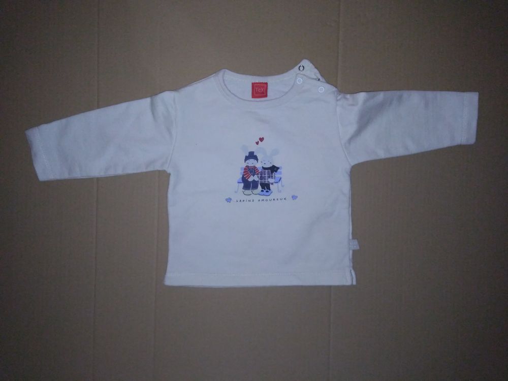 Sweat blanc lapins amoureux - 12 mois Puériculture