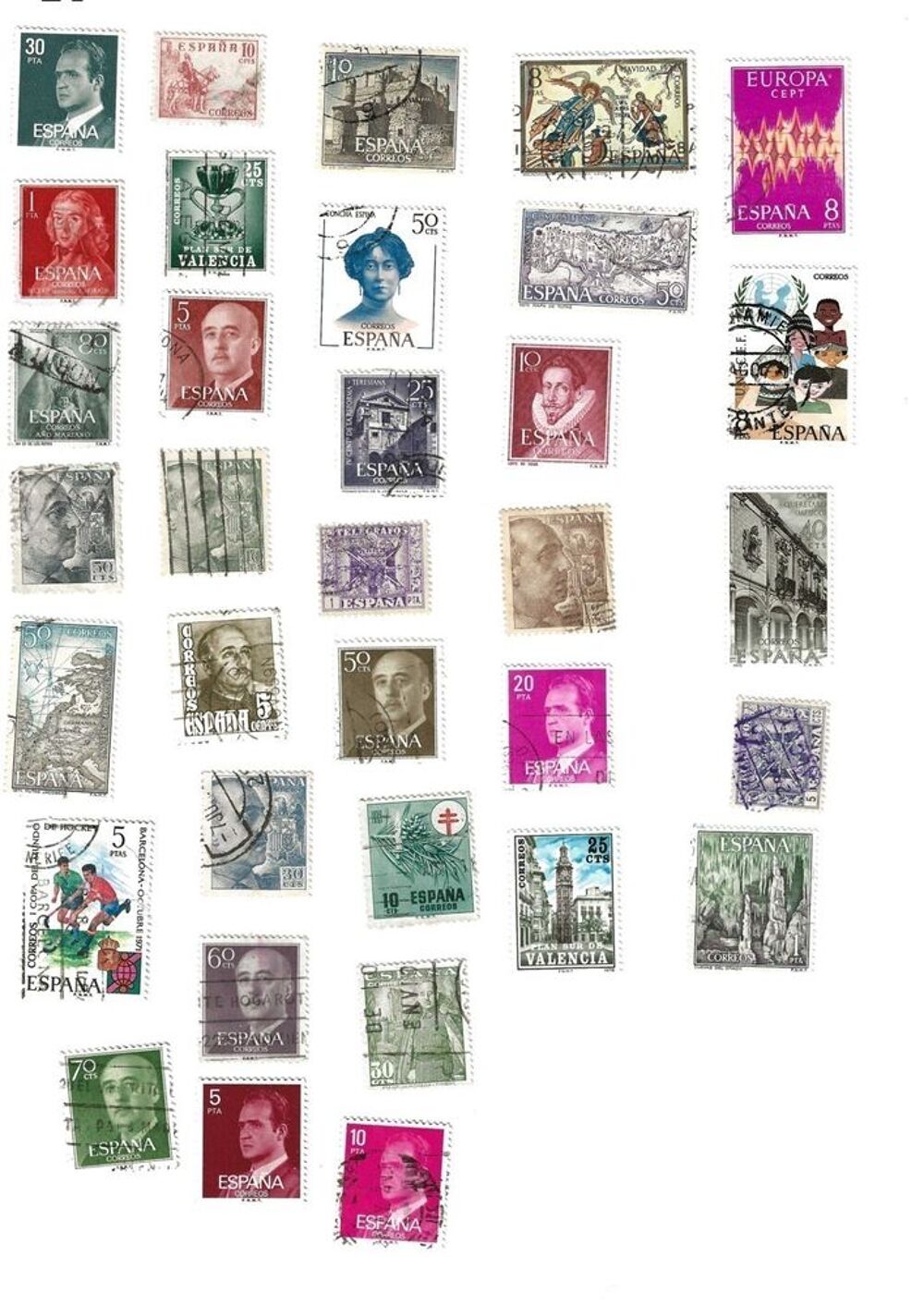 128 Timbres Collection Philat&eacute;lique d'Espagne 