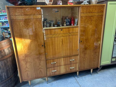Buffet-Vitrine Vintage Annes 50/60 ? Meuble de Rangement 900 Ruaudin (72)