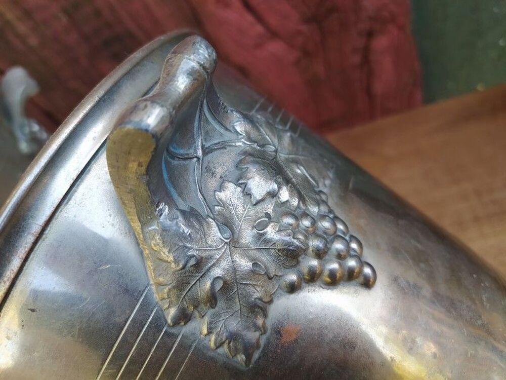 Ancien Seau &agrave; Champagne George Goulet Plaque &Eacute;maill&eacute;e 