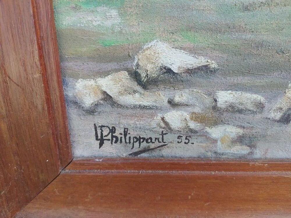 Tableau Paysage Pont de Sospel Peinture Huile sur Toile Décoration